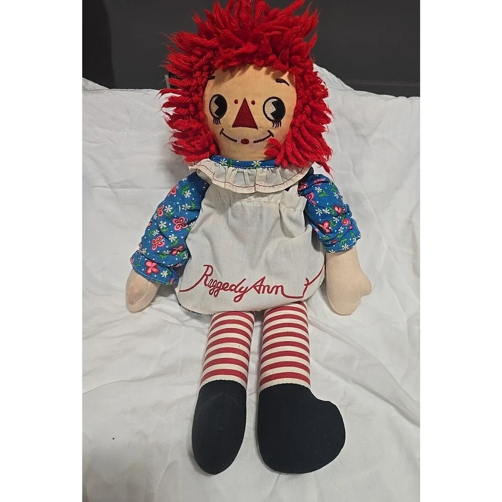 Lot of 3 Vintage Raggedy Ann Applause Snowden Classic Rag Doll Plush Stuffed Toy